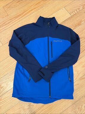 Marmot Men's Two-Tone Blue Softshell with Navy Accents
